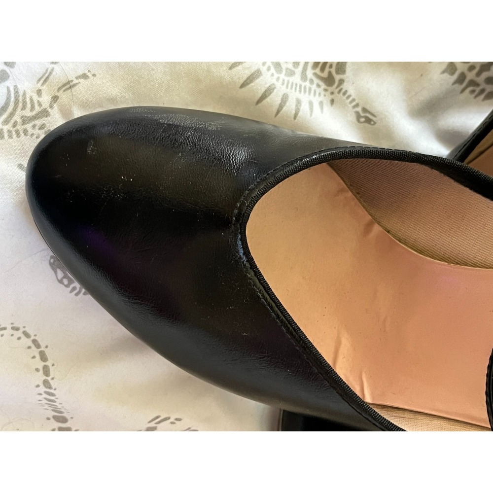 CAPEZIO Womens Black Mary Jane Tap Shoes Leather Strap Buckle Dance 9 - Picture 13 of 16